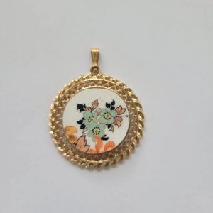 Vintage Pendant Ceramic Flower